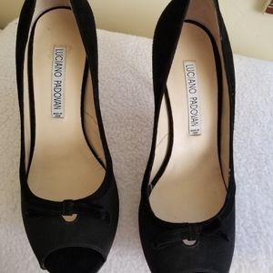 Luciano Padovan Black Heels size 37.